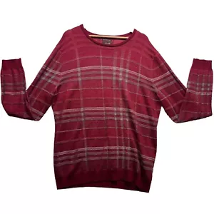 Suéter de Lana Merino a Cuadros Rojo Tasso Elba para Hombre XL 43068 Vacaciones Navidad. - Imagen 1 de 11