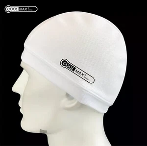 Stretchy Cycling Skull Cap Bike/Motorbike Under Helmet Hat Liner Headband [White - Picture 1 of 8