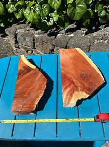 Reclaimed Live Edge Hawaiian Bermuda Cedar Wood 2@12 7/8”x6-8”x2” - Picture 1 of 13
