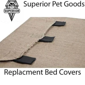 Superior Pet Goods - Fitted Hessian Dog Bed Covers with Straps - 5 Sizes - Picture 1 of 12