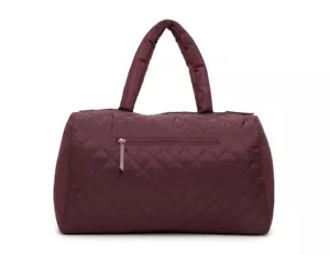 DSW Camuto Purple Dark Burgundy Puffy Weekender Bag New - Picture 1 of 9
