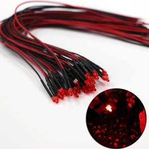 L1219DR 20pcs Pre Wired 1.9mm Diffused Red Led Lamp Light 12V ~ 18V NEW - Picture 1 of 5