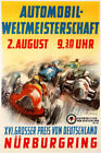 Nürburgring Grand Prix 1950er Jahre Vintage Rennen Reise Wandkunst - POSTER 20x30"