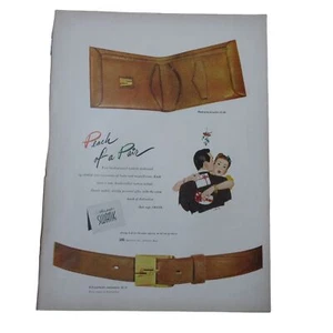 Cinturones y carteras Swank 1952/I.W. Harper Whiskey - Anuncio impreso vintage - Imagen 1 de 4