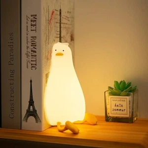 Silicone Duck Night Light – 3-Level Touch Lamp for Kids Bedroom & Nursery Decor - Picture 1 of 14