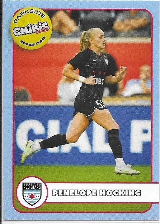 2023 NWSL Parkside Chibis Club Rookie Class Penelope Hocking Blue Parallel 22/24 - Image 1 of 1
