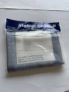 MCG Textiles 45" x 58" Afghan Cloth 18 Count Acrylic Cross Stitch Embroidery New - Picture 1 of 2
