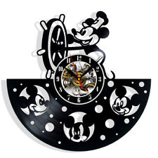 Disney Mickey Mouse Wall Clock Records Decor Gift Christmas Birthday Holiday Art