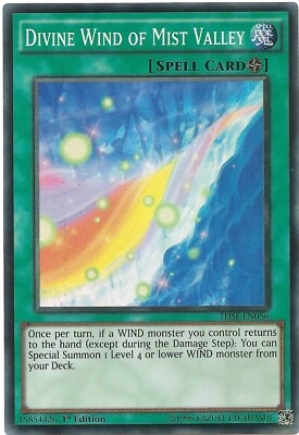Divine Wind of Mist Valley THSF-EN056 Super Rare Yu-Gi-Oh Card 1st Edition New - Image 1 of 3