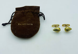 Tiffany & Co. Paloma Picasso 18k Yellow Gold Hammered Finish Cufflinks