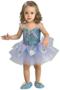 Blue Daisy Ballerina Princess Fairy Fancy Dress Halloween Toddler Child Costume - Picture 1 of 4