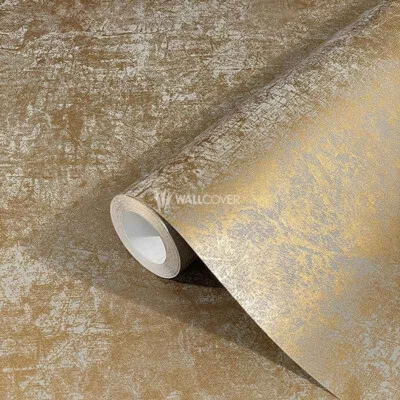 Gold Metallic Industrial Texture Marburg 53126 RRP £45 Shiny Modern Designer new - Image 1 of 3