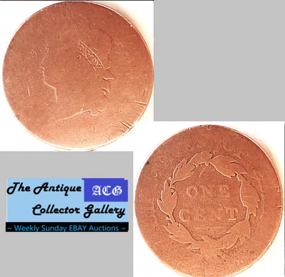 1812 US Classic Head Large Cent🪙Early Copper Penny (1808-1814)🪙Antique - Image 1 of 4