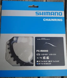 Shimano Ultegra FC-R8000 11sp 36T Kettenblatt (für 52-36T) schwarz UK Y1W836000 - Bild 1 von 3