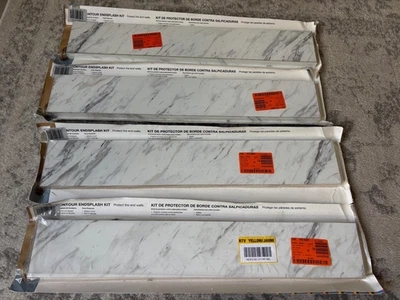 Kit de salpicaduras de mármol Hampton Bay Calcuta para encimera laminada 25,5" de largo 4" w Foto 1 de 4