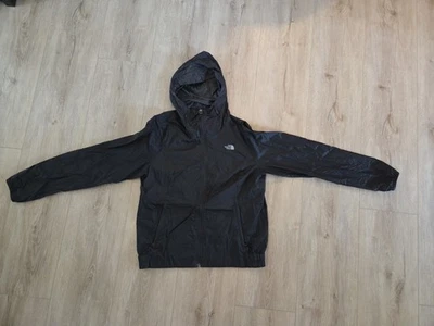 Chaqueta cortavientos The North Face para mujer grande negra cremallera completa con capucha ligera Foto 1 de 4