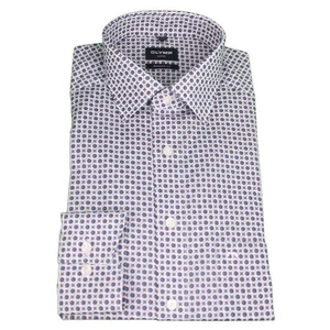 Olymp Luxor Modern Fit Herren Businesshemd extra langer Arm blau floral 125489 1 - Picture 1 of 5