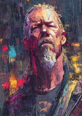 James Hetfield - Metallica  Art  Card 1/1 PaintOholic Signed ONE OF A KIND - Image 1 of 2