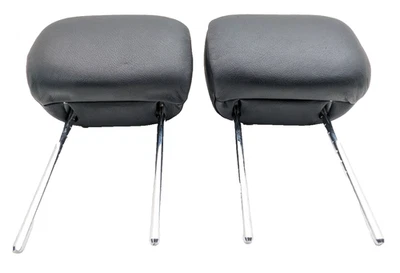 2001-2005 BMW 325i 325xi 330i 330xi Front Left Right Leather Headrest Black — 第 1/4 张图片