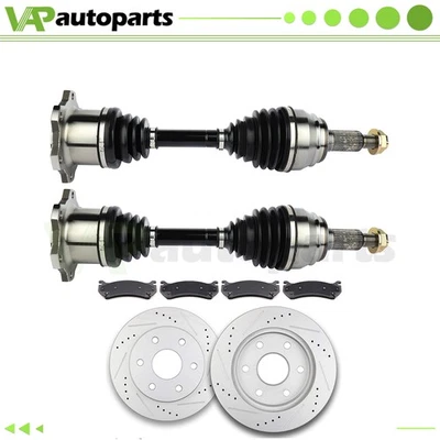 Pastillas de freno y rotores de eje CV delantero 2000-06 para Chevrolet Suburban 1500 5,7 L 5,3 L Foto 1 de 4