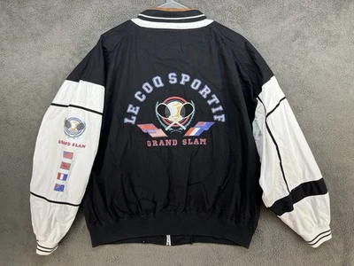 Le Coq Sportif 1990’s Grand Slam Cuello Redondo Cremallera Completa Chaqueta Tenis Talla L Foto 1 de 4
