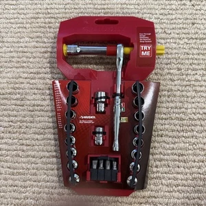 New Husky 1/4 in. Drive 6-Point Pass-Through Ratchet and Socket Set 30-Piece - Picture 1 of 2