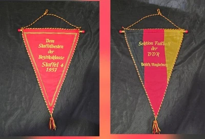 Gagliardetto Pennant DDR Oberliga Germania ovest 1957 originale ricamato - Image 1 of 2