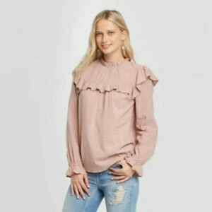 Blusa Universal Thread Volantes Manga Larga M NUEVA NUEVA CON ETIQUETAS - Imagen 1 de 10