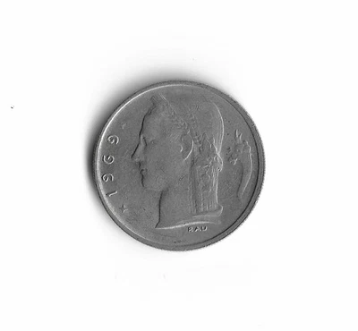 1969 Belgium - 1 Franc - 657 - Copper Nickel - 4g - Image 1 of 2