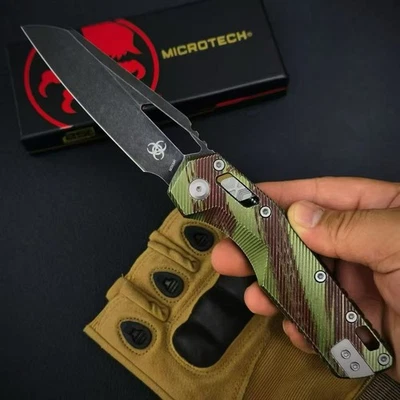 Micro-technology aluminum alloy handle outdoor EDC folding knife Foto 1 de 4