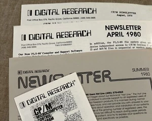 Vintage Digital Research Newsletters: sierpień 1979, kwiecień 1980, lato 1980 + - Zdjęcie 1 z 5