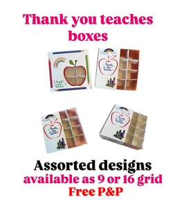 Empty Pick And Mix Sweet Box Thank You Teacher Theme 15*15*3.5cm - Picture 1 of 1