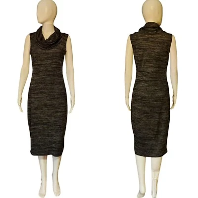 Vestido midi estilo RD Space Dye cuello capucha en gris carbón talla mediana Foto 1 de 4