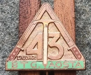 DISTINTIVO 43^ COMPAGNIA L'AUDACE 4° BATTAGLIONE ALPINI AOSTA BRIGATA TAURINENSE - Picture 1 of 11