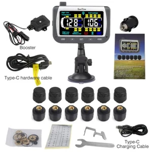 TPMS Real Time/24x7 Tire Pressure Monitoring System-12 AT Sensor with Booster - Picture 1 of 8