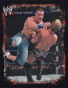 John Cena & Chris Jericho 2009 Topps WWE Rivals Album Stickers Card #8 Spanish