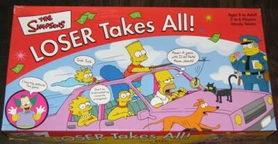The Simpsons Loser Takes All! Jogo de festa divertido disfuncional 2001 NOVO EM FOLHA LACRADO - Imagem 1 de 4