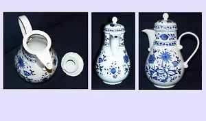 Kaffeekanne Teekanne Kakaokanne Kahla Zwiebelmuster blau-weiß ca. 17 cm ohne Dec - Bild 1 von 5