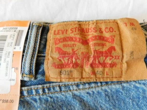 NWT Levi Strauss & Co 501 Levi's BLUE Jean Short Sz 40 - Picture 1 of 5