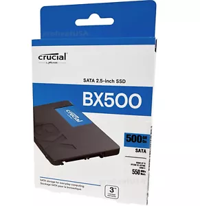 Crucial BX500 500GB 3D NAND SATA 2.5-Inch Internal SSD 540MB/s Solid State Drive - Picture 1 of 6
