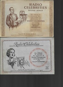 WILLS 1934 RADIO CELEBRITIES SERIES 1 & 2 50 CARD SETS WITH ALBUMS