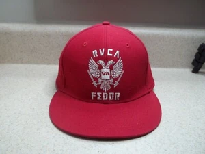 RVCA Stretch fitted Fedor Emelianenko red hat L/XL UFC Pride FC Rare - Picture 1 of 11