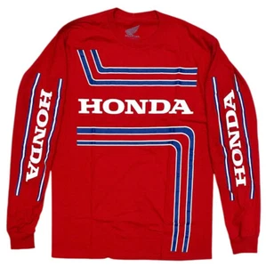 Honda Racing Team Men's T-Shirt No Lanes Authentic Merch Long Sleeve Tee in Red - Picture 1 of 5