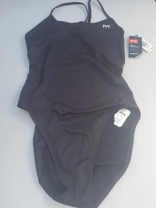 TYR Cutoutfit Women's Swimsuit, Black, Sz 38, MSRP $69.99 - Picture 1 of 4