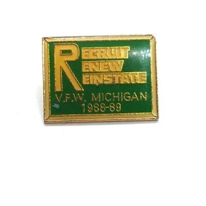 Recruit Renew Reinstate Sehr guter Erhaltungszustand Michigan 1988-1989 Pin Revers Emaille Sammlerstück - Bild 1 von 3