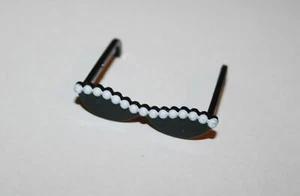 Mattel Barbie Doll Black Sunglasses with white Faux Pearls - Picture 1 of 4
