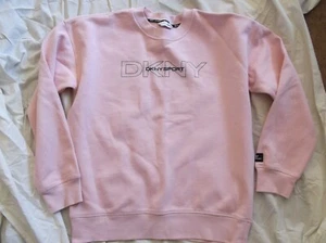 DKNY sport spellout sweatshirt womens baby pink size small - Picture 1 of 2