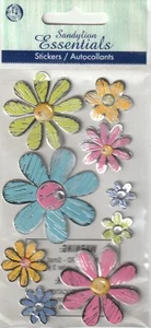 RARE! Sandylion Essentials Vintage METALLIC FLOWERS 22395 FAST FREE ship! NICE! - Picture 1 of 1