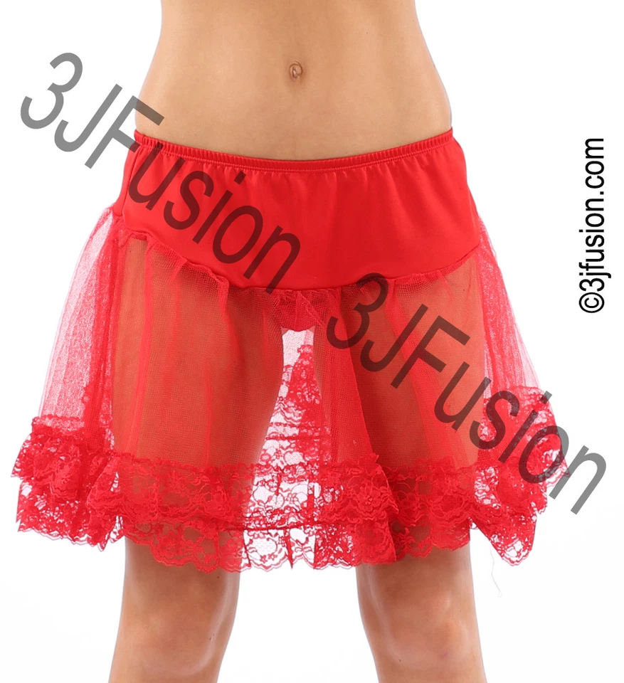 CLASSIFIED Damen Glamour 2-lagig ROT TUTU PETTICOAT SCHICKES KLEID HENNE PARTY KOSTENLOSER VERSAND (AE)