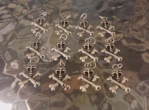 SALE Pirate Jewelry RESALE ITEMS 2 SKULL & CROSS BONE PENDANT 0R CHARMS New. - Picture 1 of 1